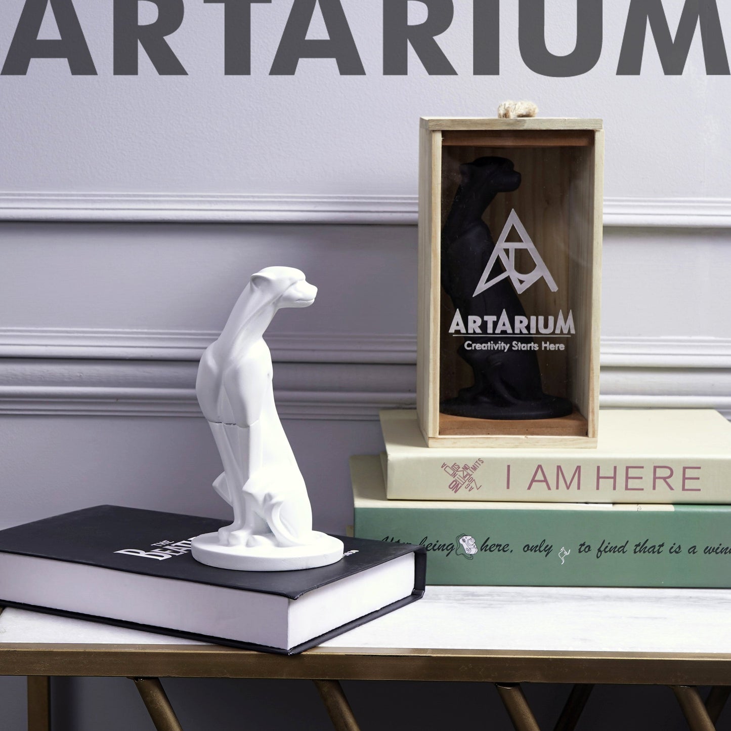 Artarium Abstract Art Sitting Panther Figurine Idol