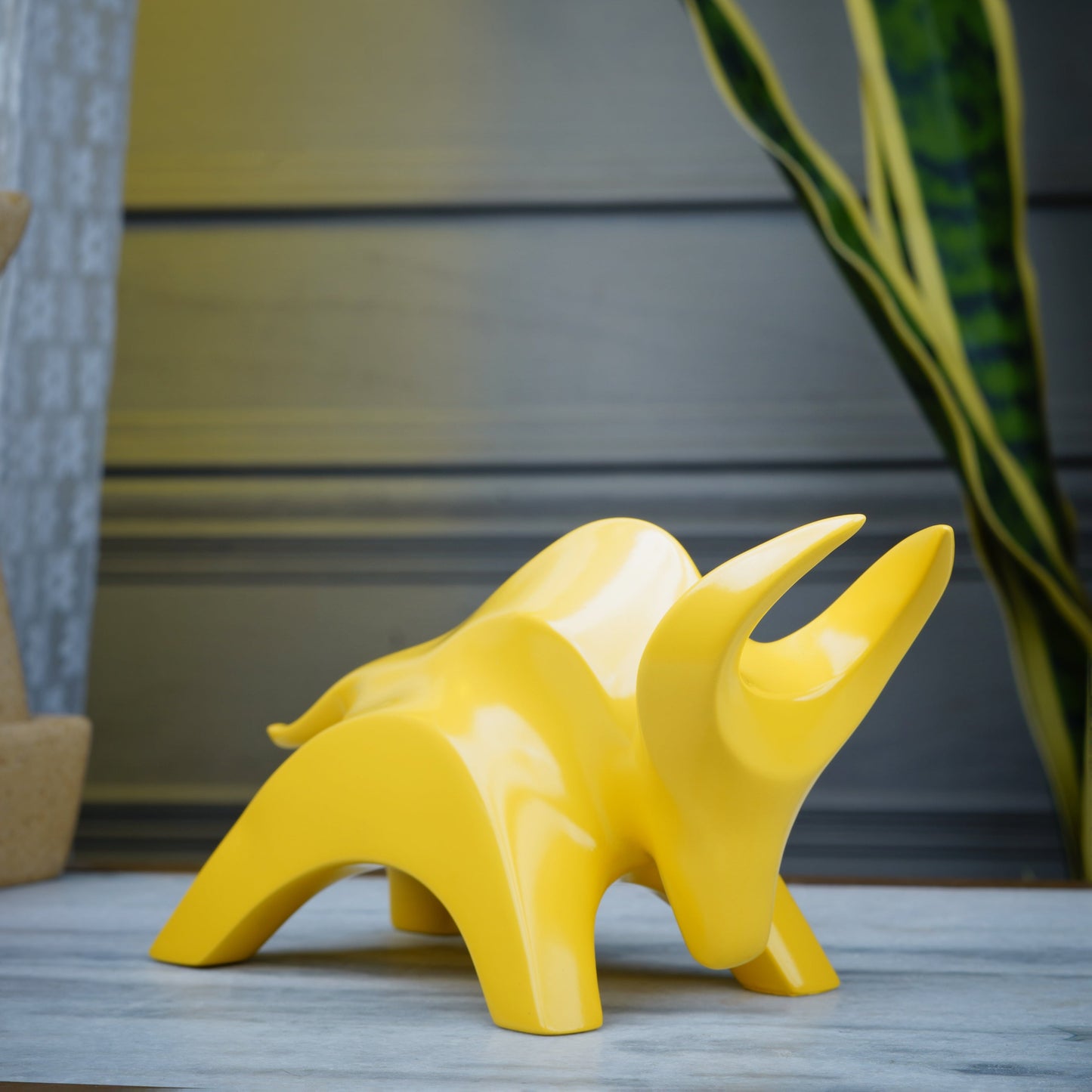 Artarium Stylized Charging Bull Figurine Idol
