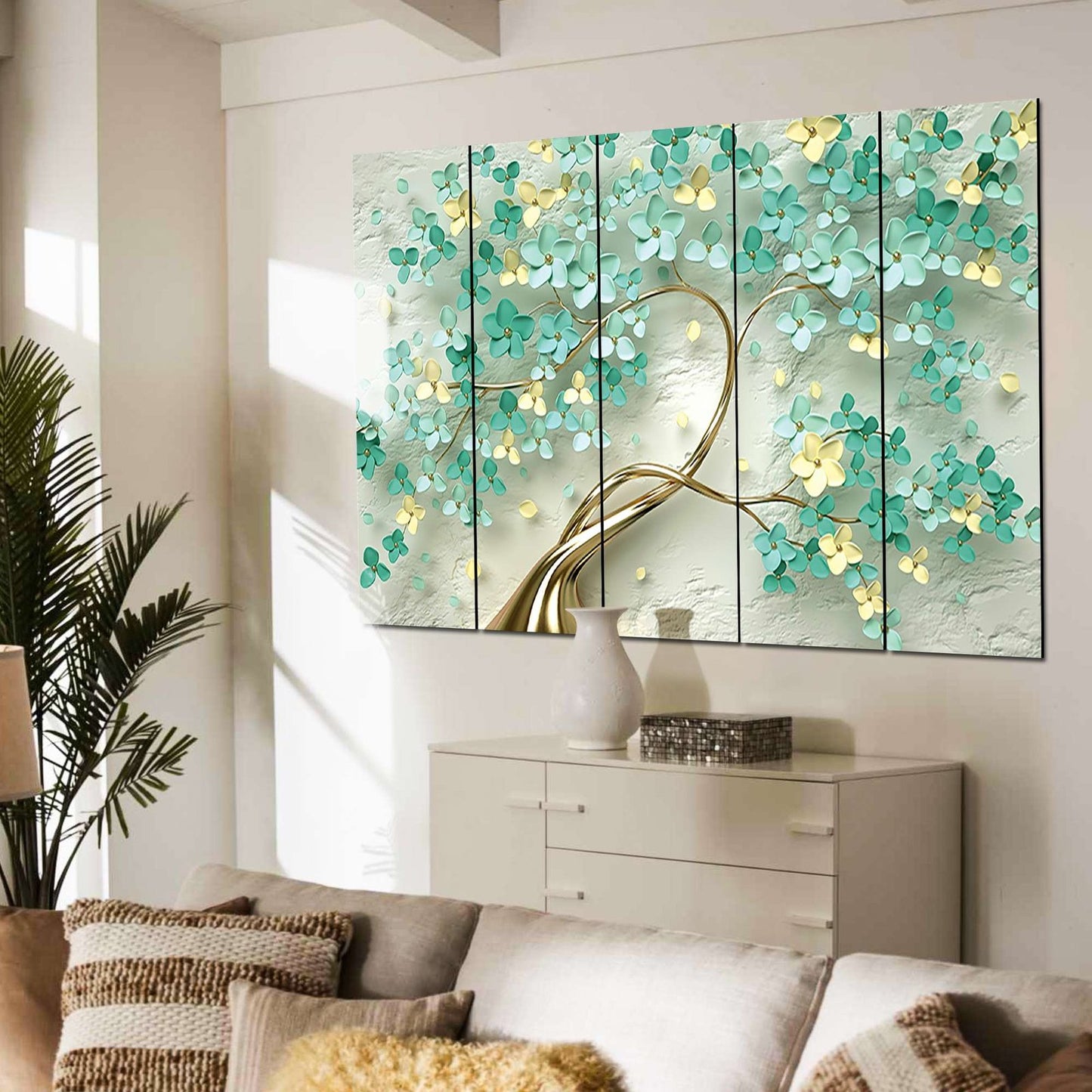 SET OF 5 DIGITAL WALL PAINTING