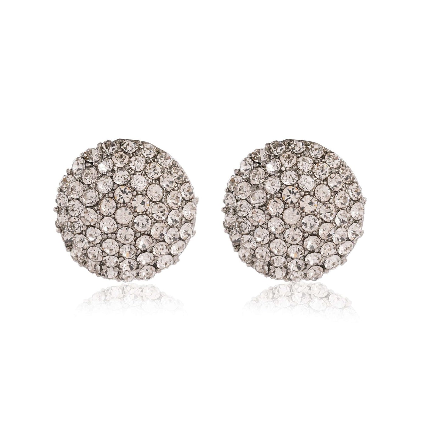 Women’s Silver Beads Round Shape Ethnic Stud Earrings for Women
