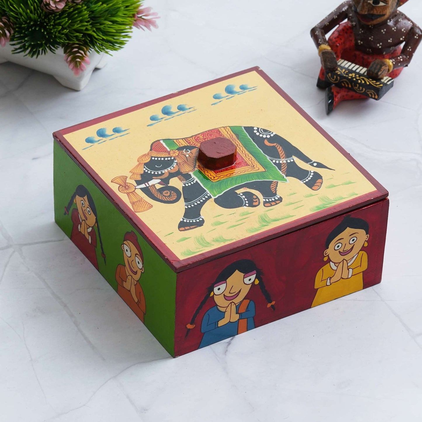 Handcrafted Wooden Dry Fruit Box: Elegant Storage for Healthy Treats