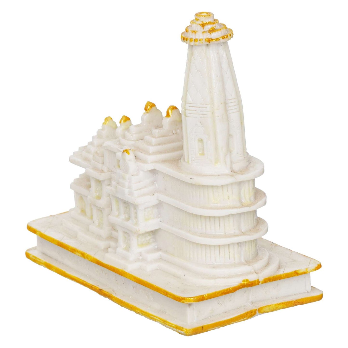 Ram Mandir | Jai Shree Ram JanamBhoomi Mandir, Religious, Mandir Murti, Ayodhya Model, for Home, Pooja Room, Puja, Temple | Marble Handcrafted- White
