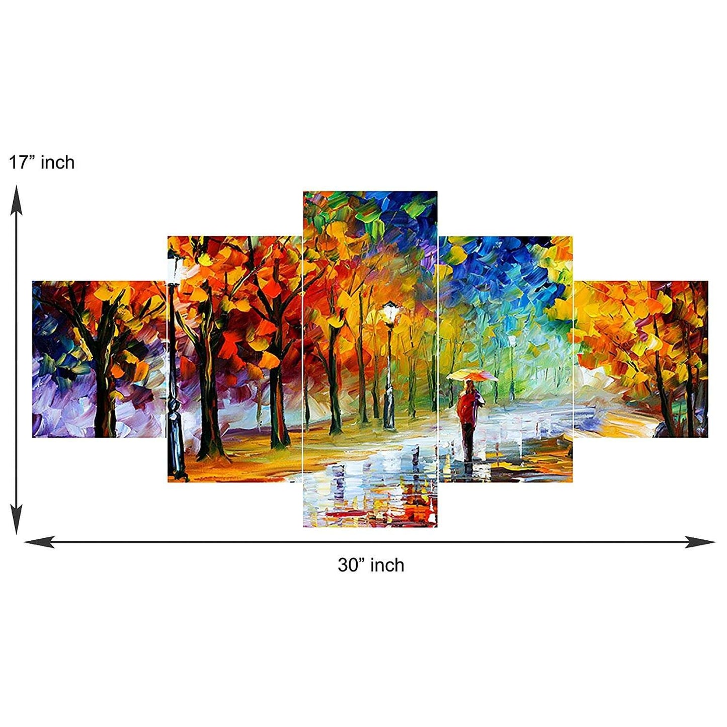 Modern Art Set of Five 3D Framed Paintings for Wall Decoration – Ideal for Home, Living Room, and Bedroom (125 x 60 CM)