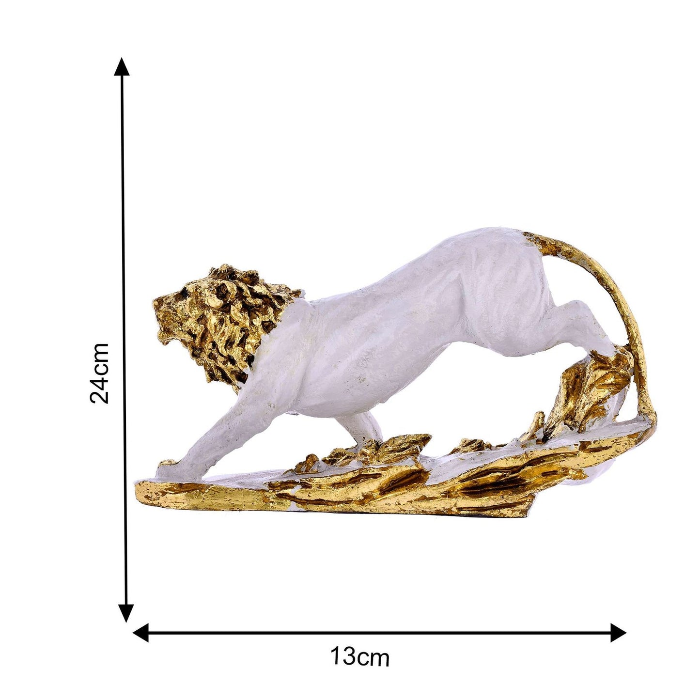 King Lion Black Statue