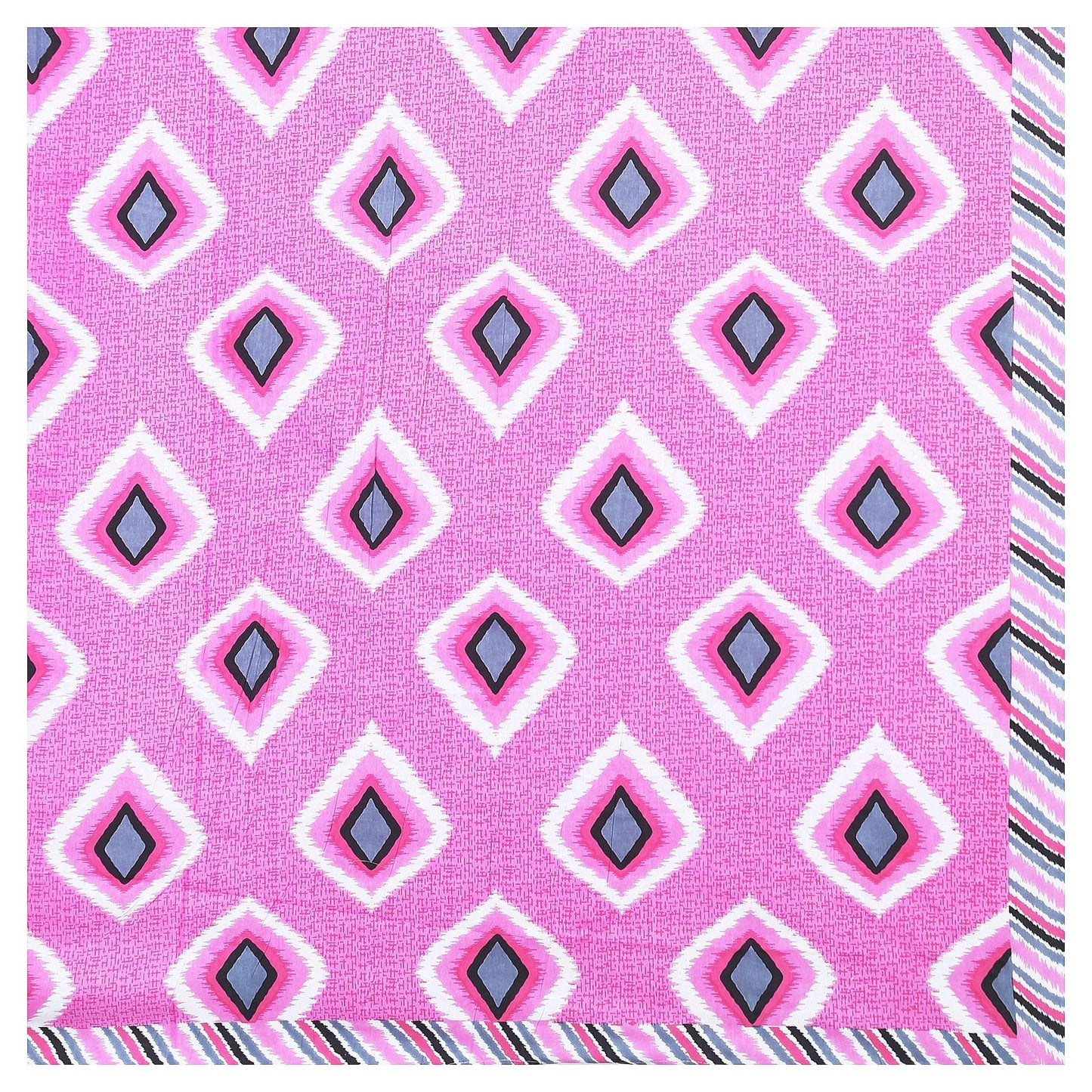 100% Pure Cotton Traditional Printed Bedsheet for Double Bed King Size Bedsheet with 2 Pillow Covers