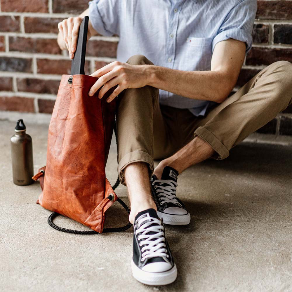 Craftshades –Leather 13*18 inch Gym Bag | 100% Genuine Leather