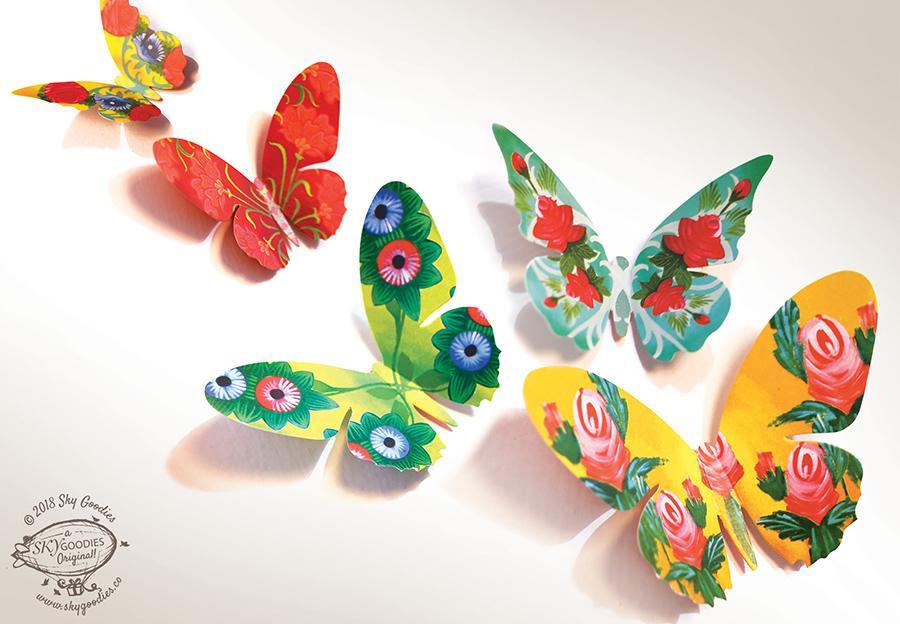 3 packs of 24 Decorative Paper Butterflies = 72 Butterflies