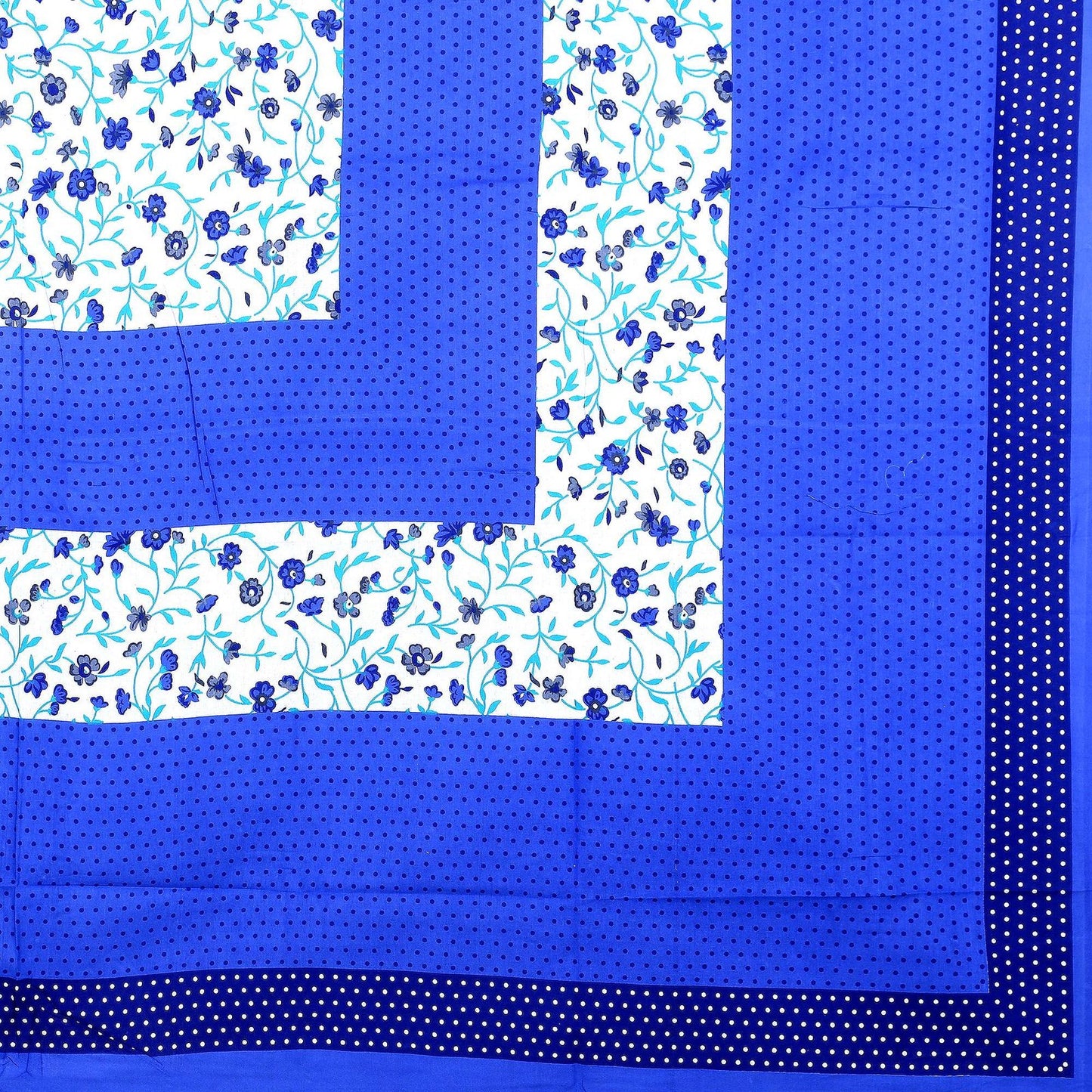 100% Pure Cotton Traditional Printed Bedsheet for Double Bed King Size Bedsheet with 2 Pillow Covers
