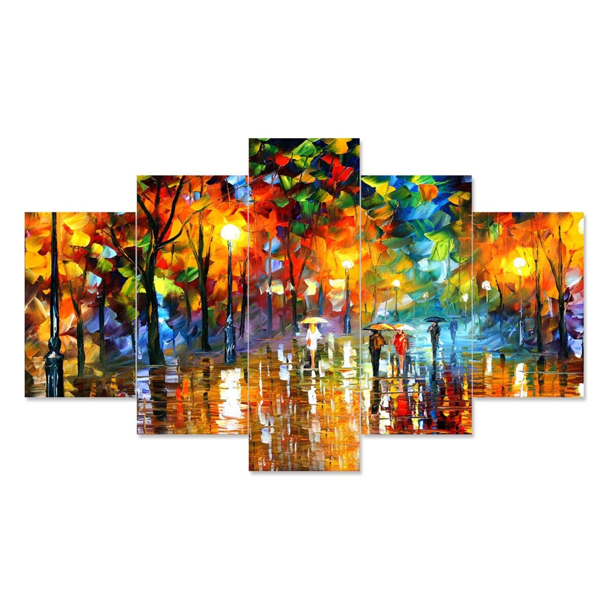 Modern Art Set of Five 3D Framed Paintings for Wall Decoration – Ideal for Home, Living Room, and Bedroom (125 x 60 CM)
