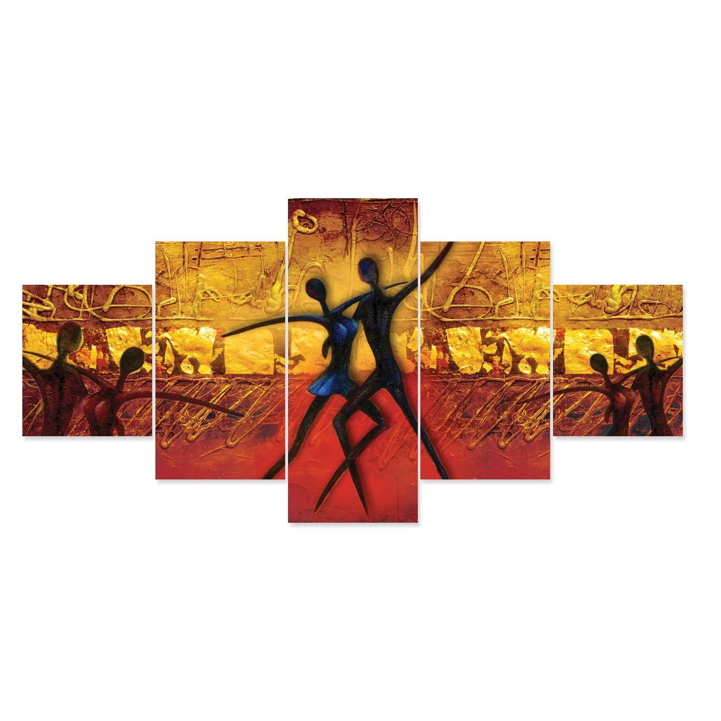 Modren Art Set of Five 3D Framed Paintings for Wall Decoration – Ideal for Home, Living Room, and Bedroom (75 x 43 CM)