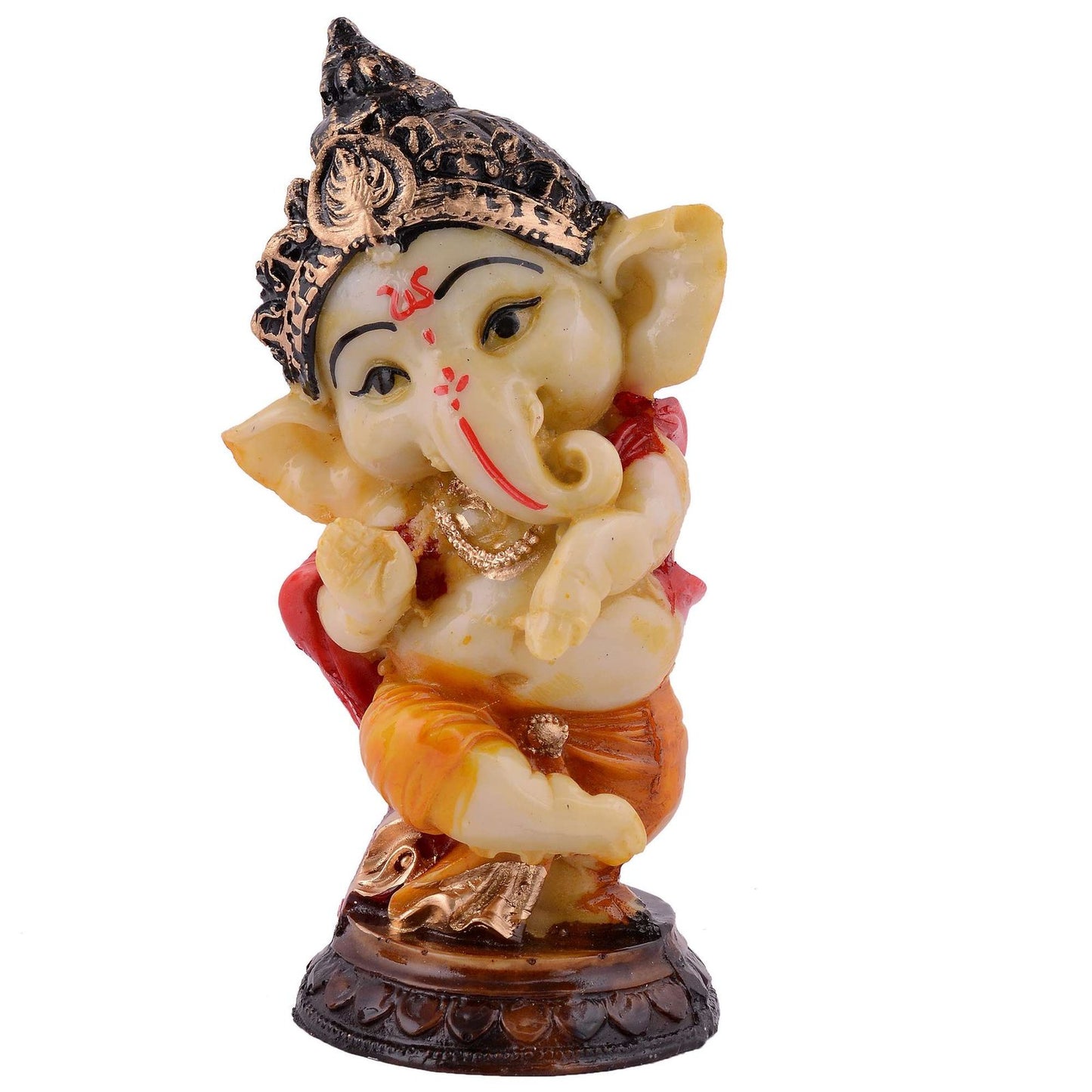 Ganesha Statue Idol Shriganesh Bhagwan Murti / Home, Office Decor / Car Dashboard / Side Table Brass Ganpati / Lord Vinayaka Statue / God of Luck & Success Sculpture / Gift Items