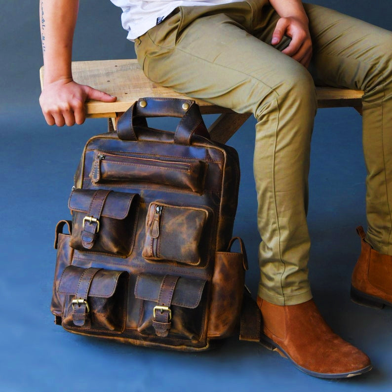 Craftshades – Buffalo Vintage 16″ Leather Backpack