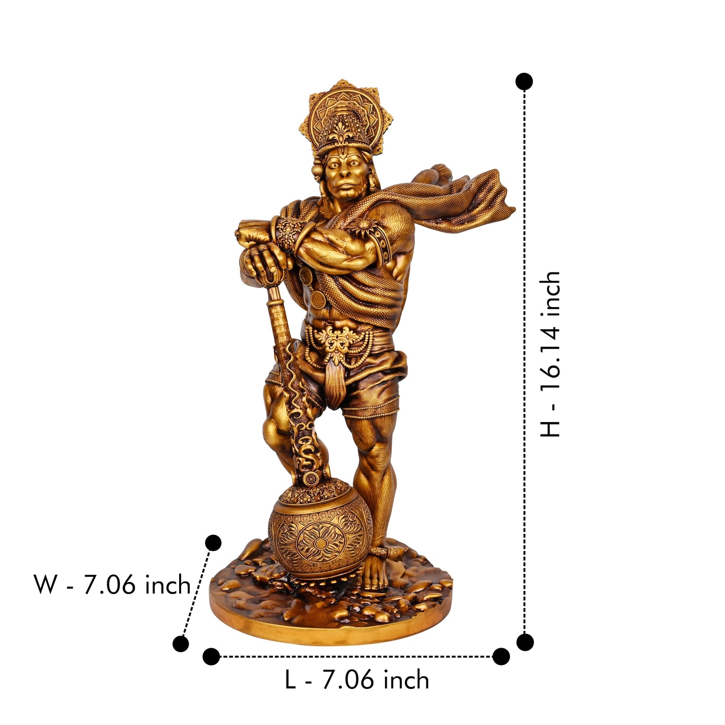 Artarium Bahubali Lord Hanuman Large Idol 1.38 Ft