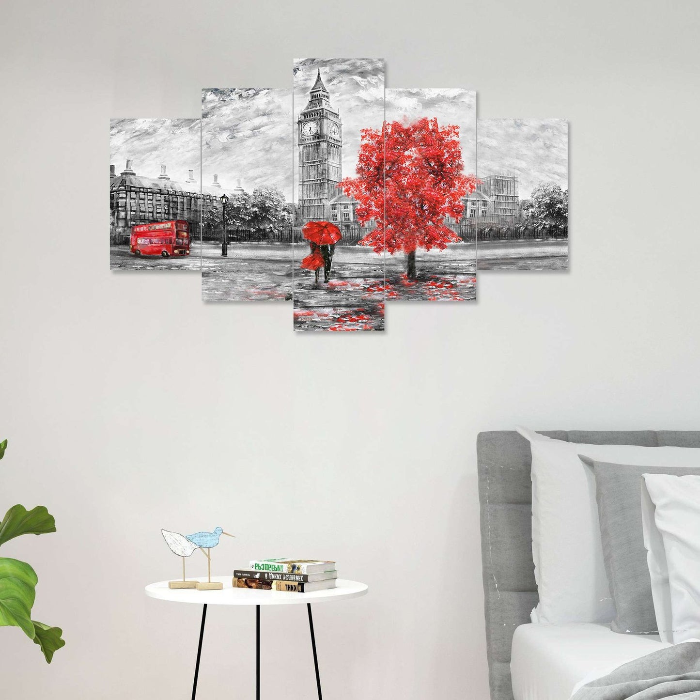 Modern Art Set of Five 3D Framed Paintings for Wall Decoration – Ideal for Home, Living Room, and Bedroom (125 x 60 CM)