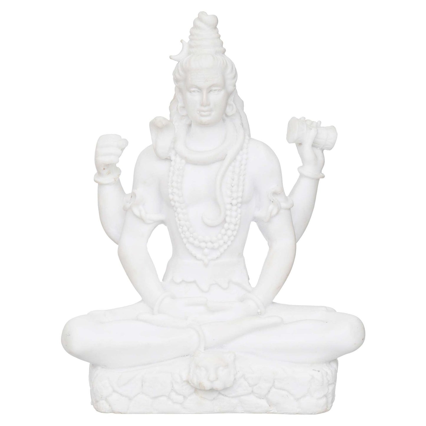 Handicraft Marble dust Lord Shiv ji Statue for Pooja, Car Dashboard I Shiva Idol I Bholenath I Mahakal I Adiyogi Statue I Office Table
