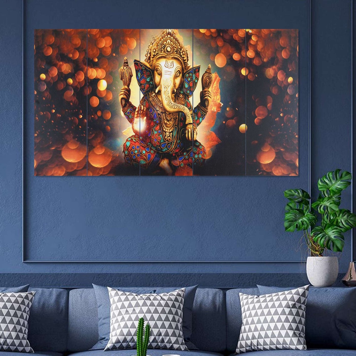 Set Of 5 Wooden Framed Wall Paintings