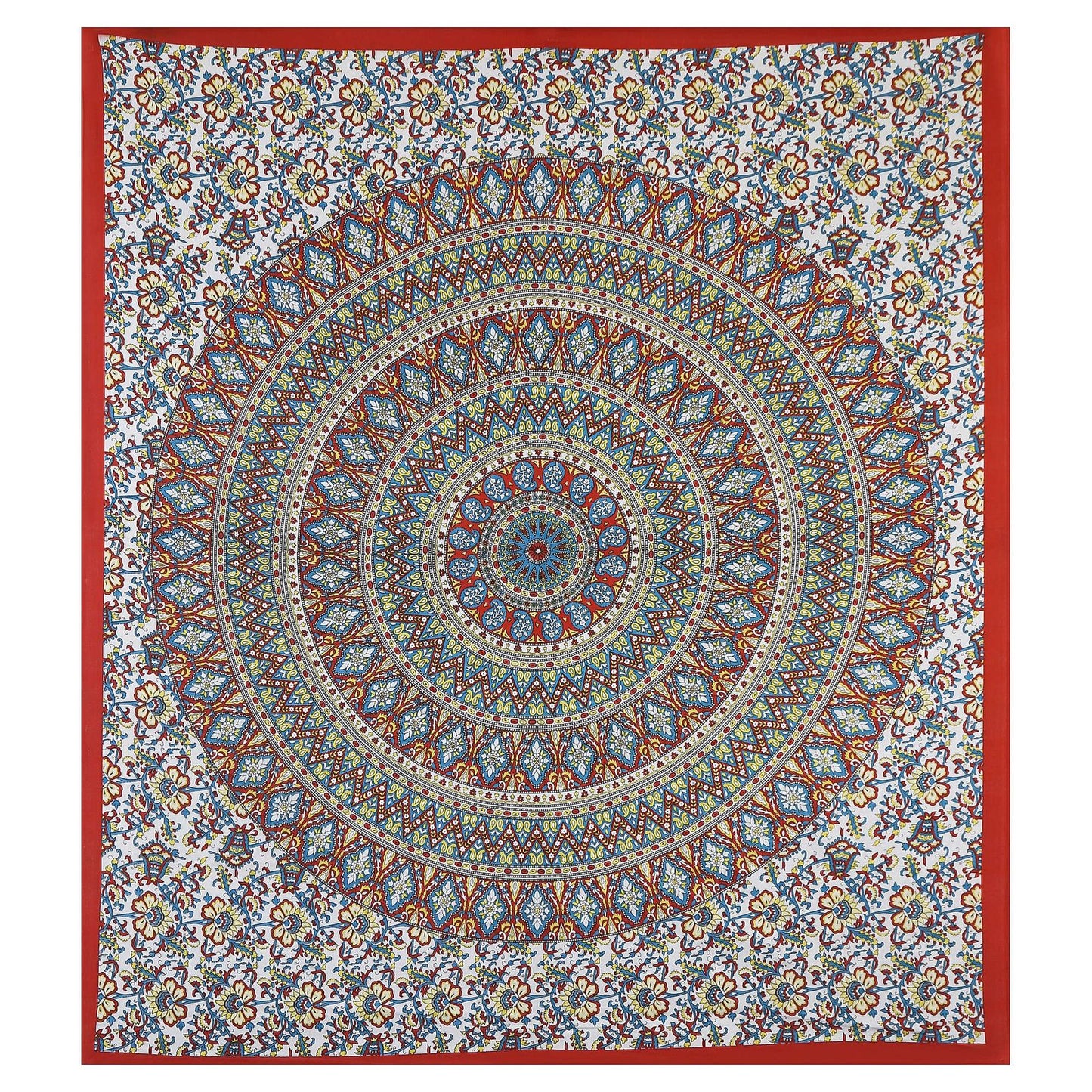 100% Pure Cotton Traditional Printed Bedsheet for Double Bed King Size Bedsheet with 2 Pillow Covers