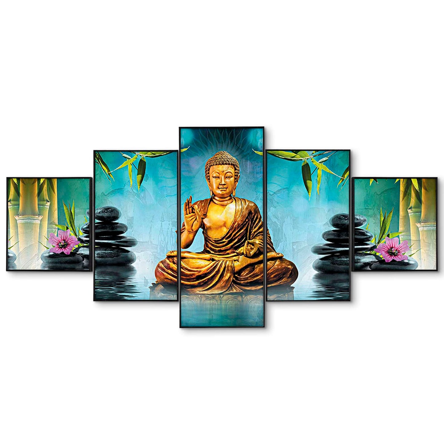 Set Of Five Framed Digital Wall Painting