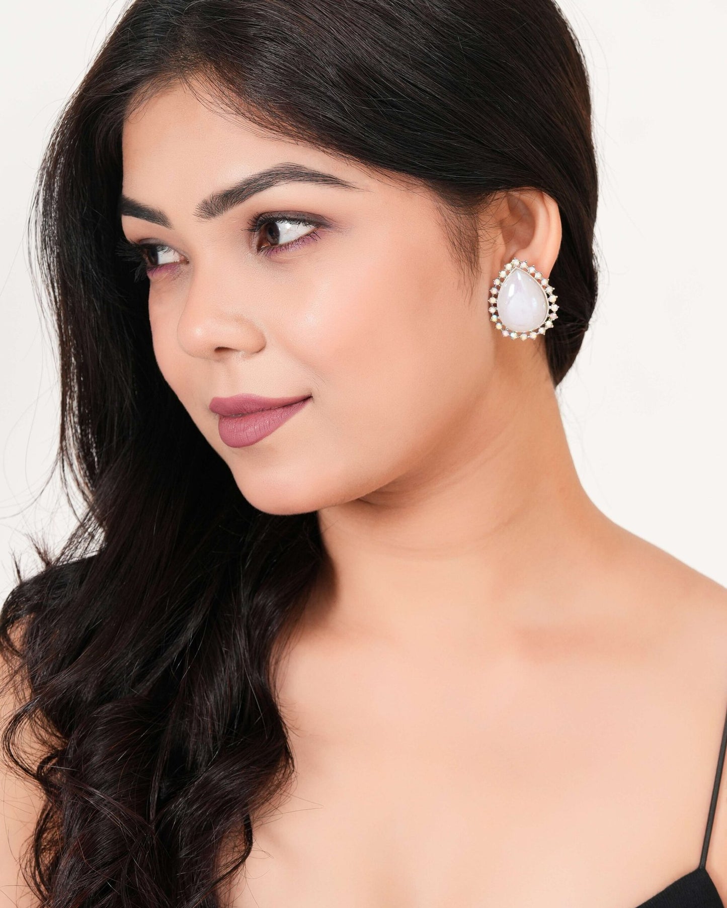 Women’s Indo Western Teardrop Shaped Party Wear Ethnic Stud Earrings for Women -AZ838-OX-ER15