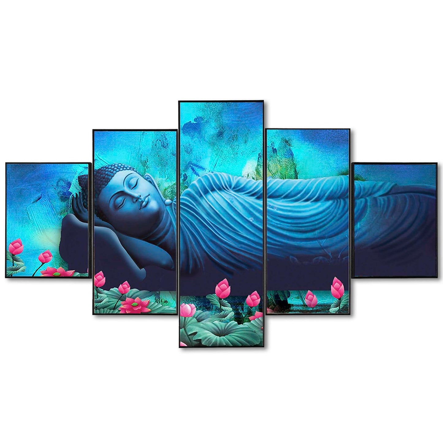 Set Of Five Framed Digital Wall Painting