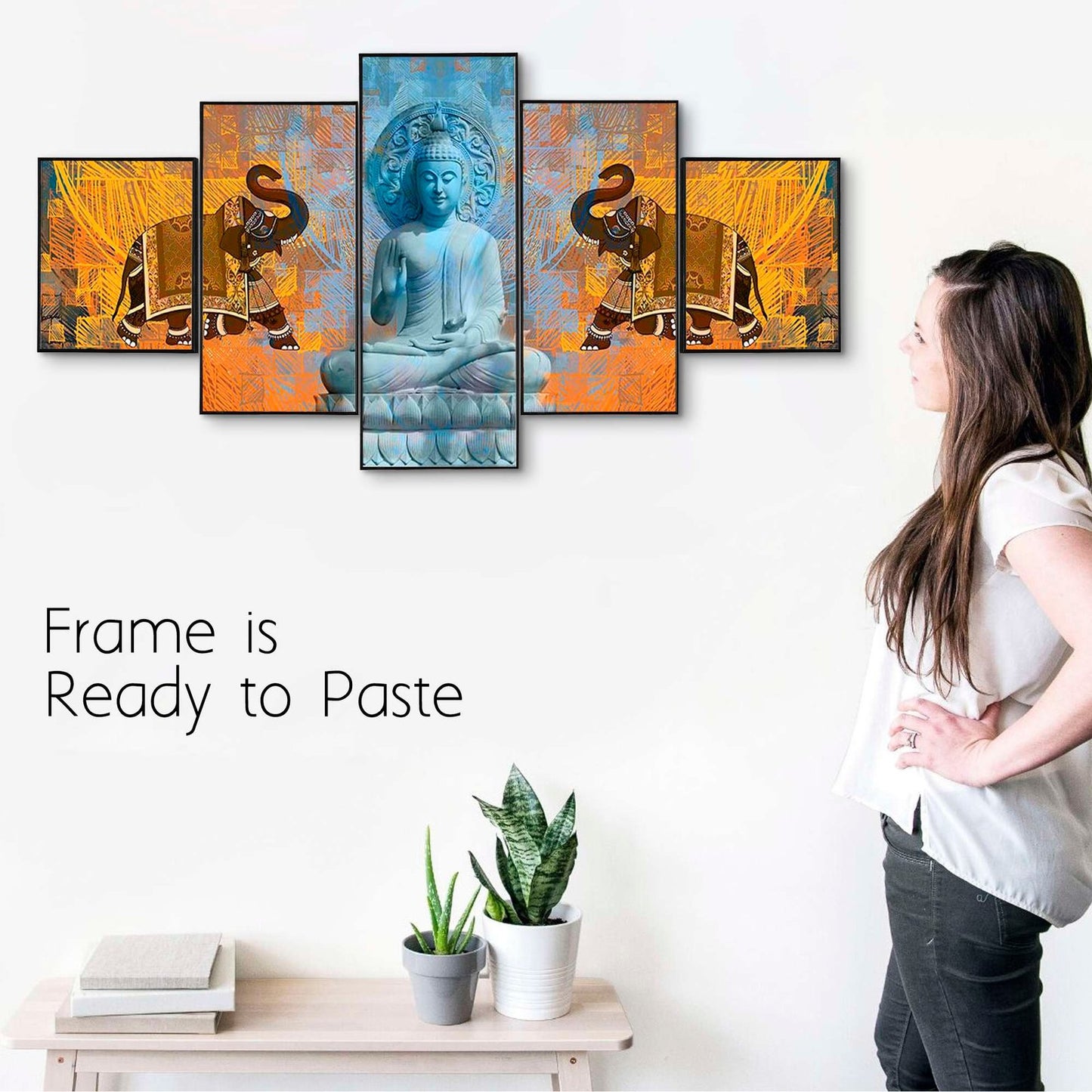 Set Of Five Framed Digital Wall Painting