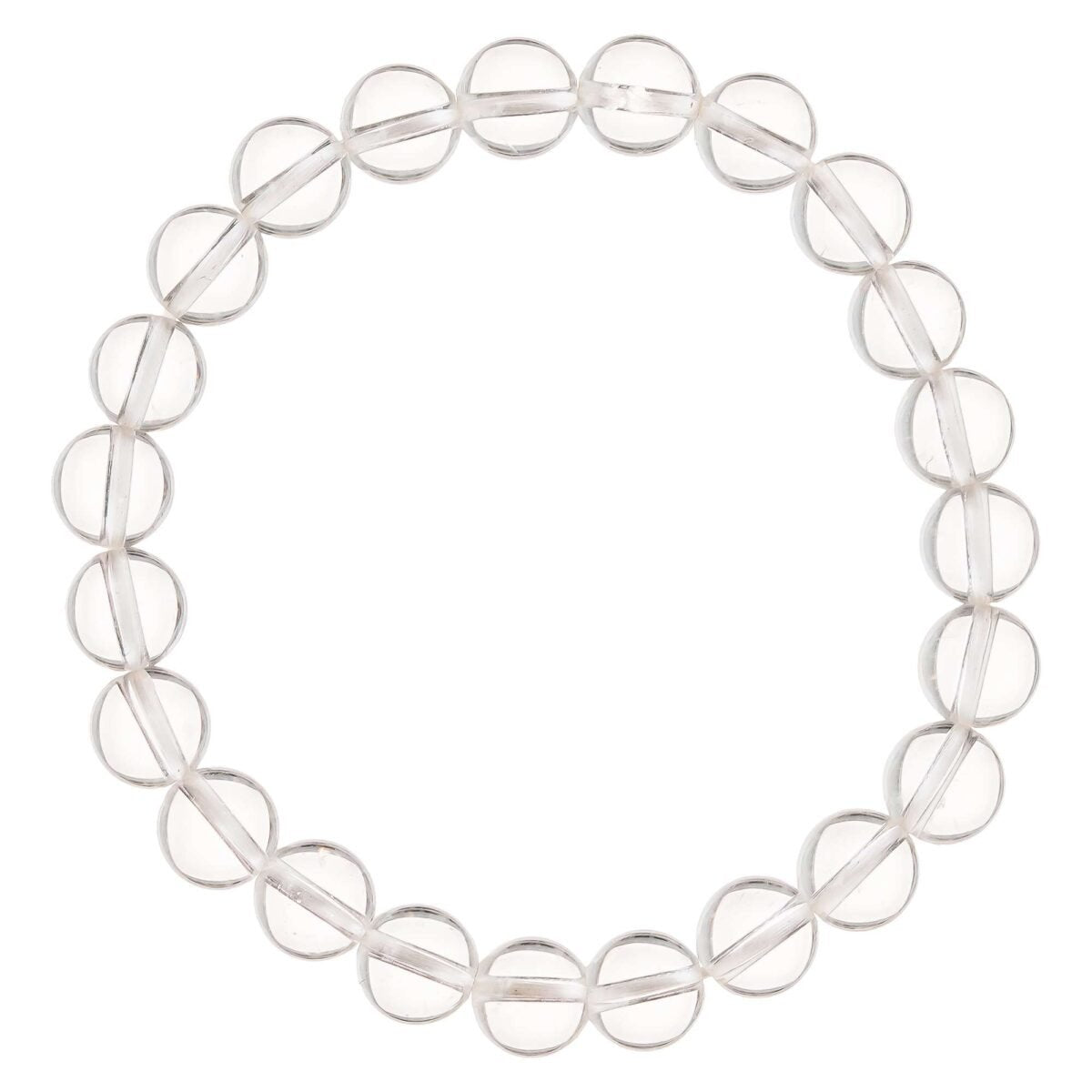 Clear Quartz Bracelet for Women Men’s Gifts – Protection Healing Crystal Bracelet – 8mm Gemstone Beaded Adjustable