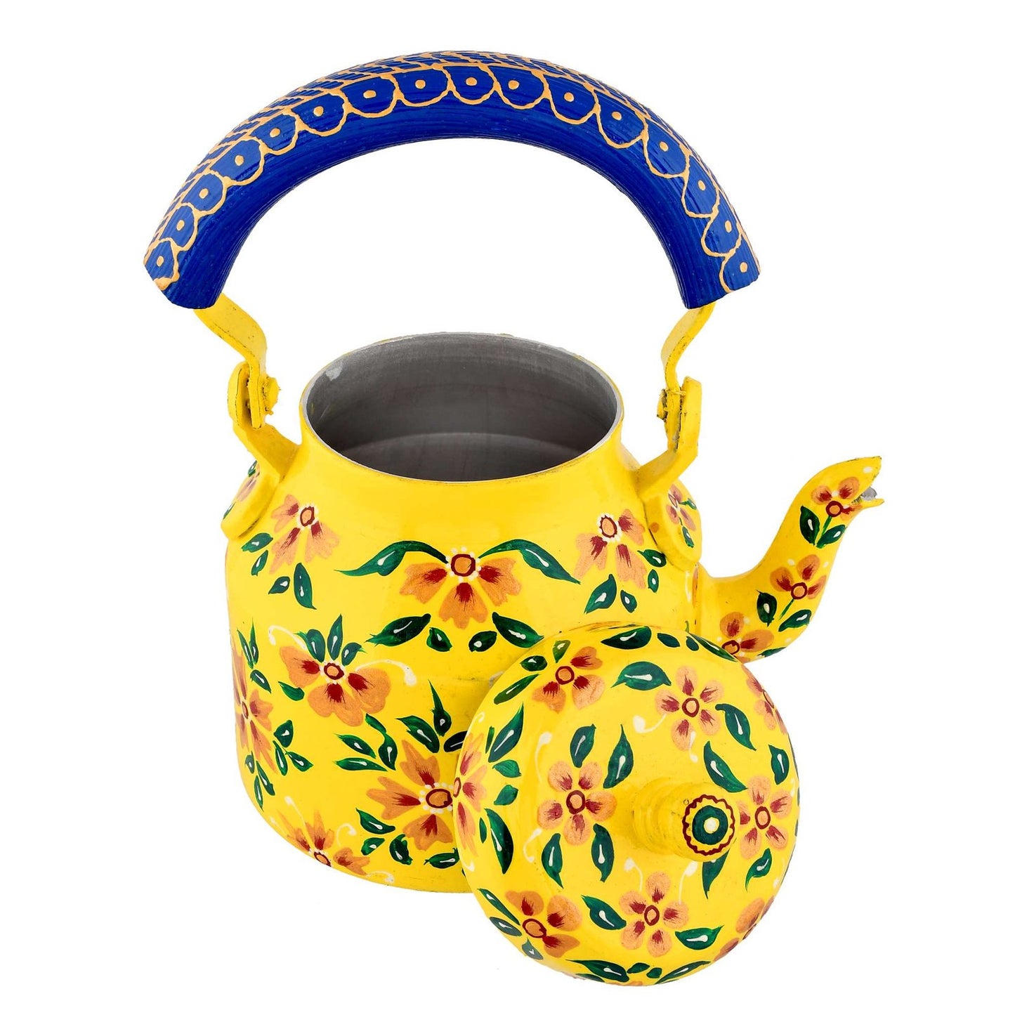 Hand-Painted Aluminium Tea Kettle – 750 ml for kitchen décor Home Décor , Tea Party , Serving