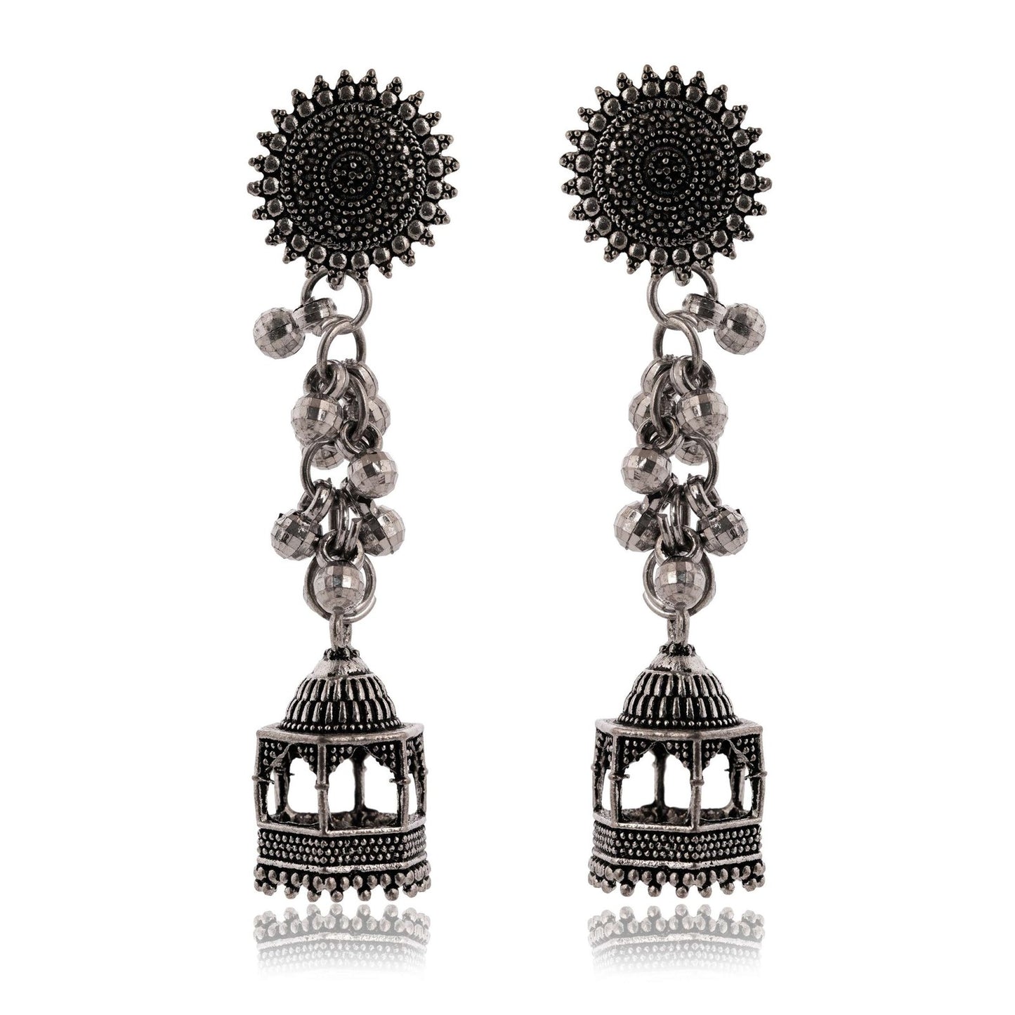 Women’s Indian Bollywood Stylish AZ838-OXidised Drop Dangles Earrings Traditional Ethnic Jhumka/Jhumki Earrings for Women