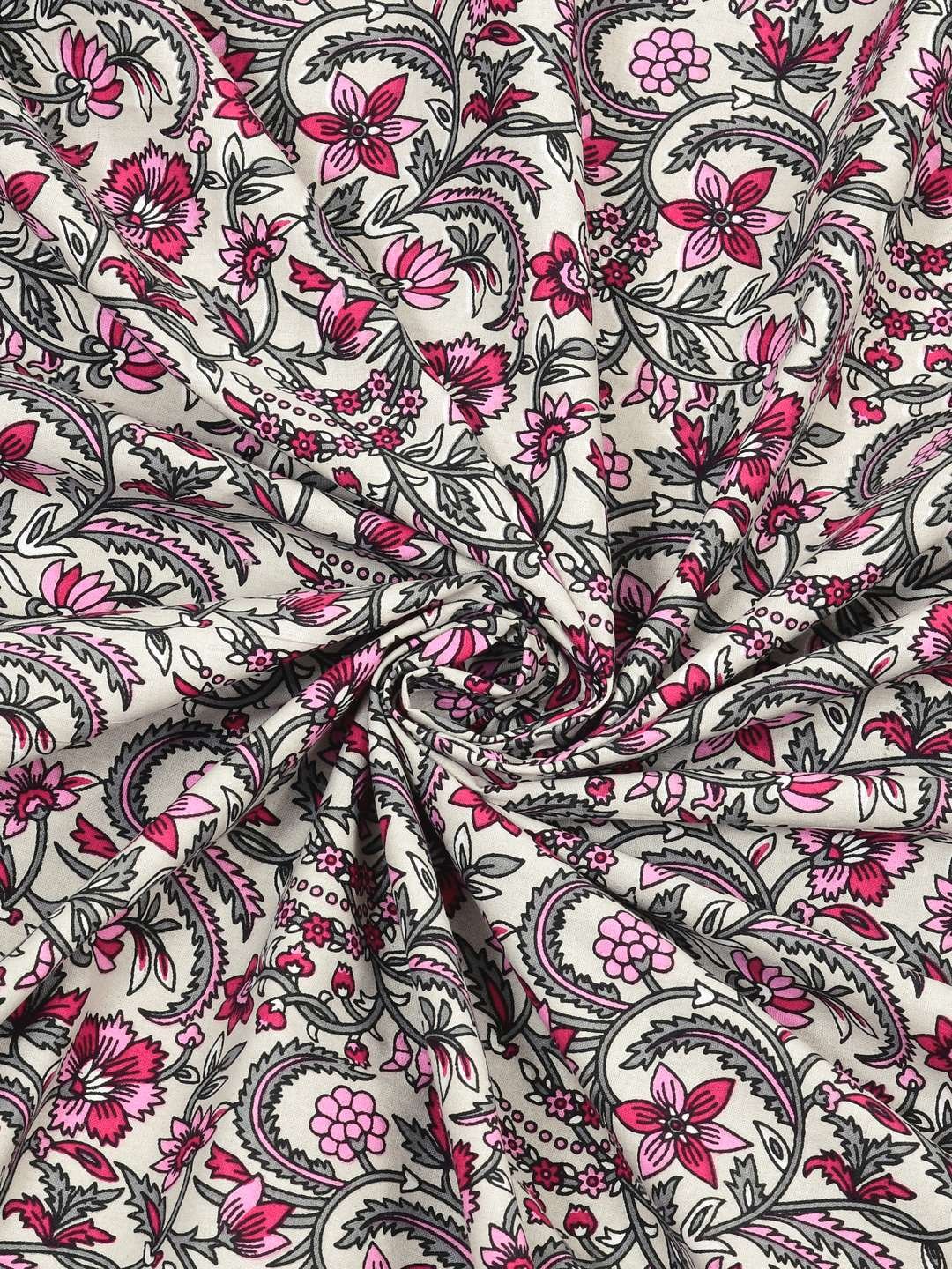 100% Pure Cotton Traditional Printed Bedsheet for Double Bed King Size Bedsheet with 2 Pillow Covers