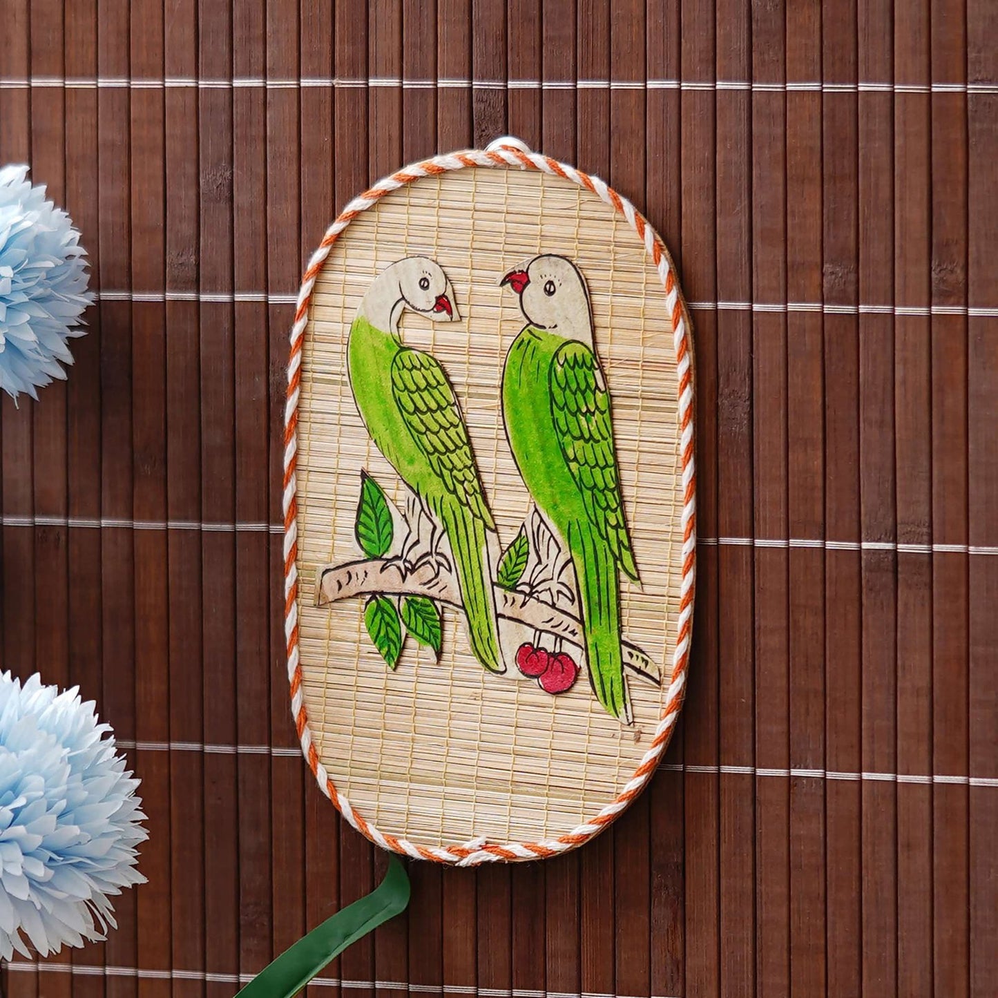 Parrot Couple Bamboo Art For Home D?cor | Bamboo Art For Bird’s Lovers