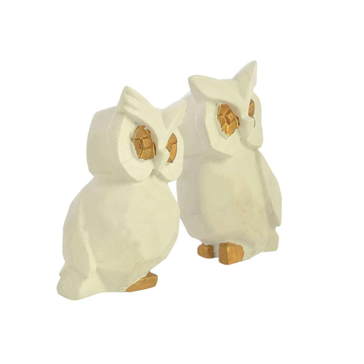 Set of 2 White Owl