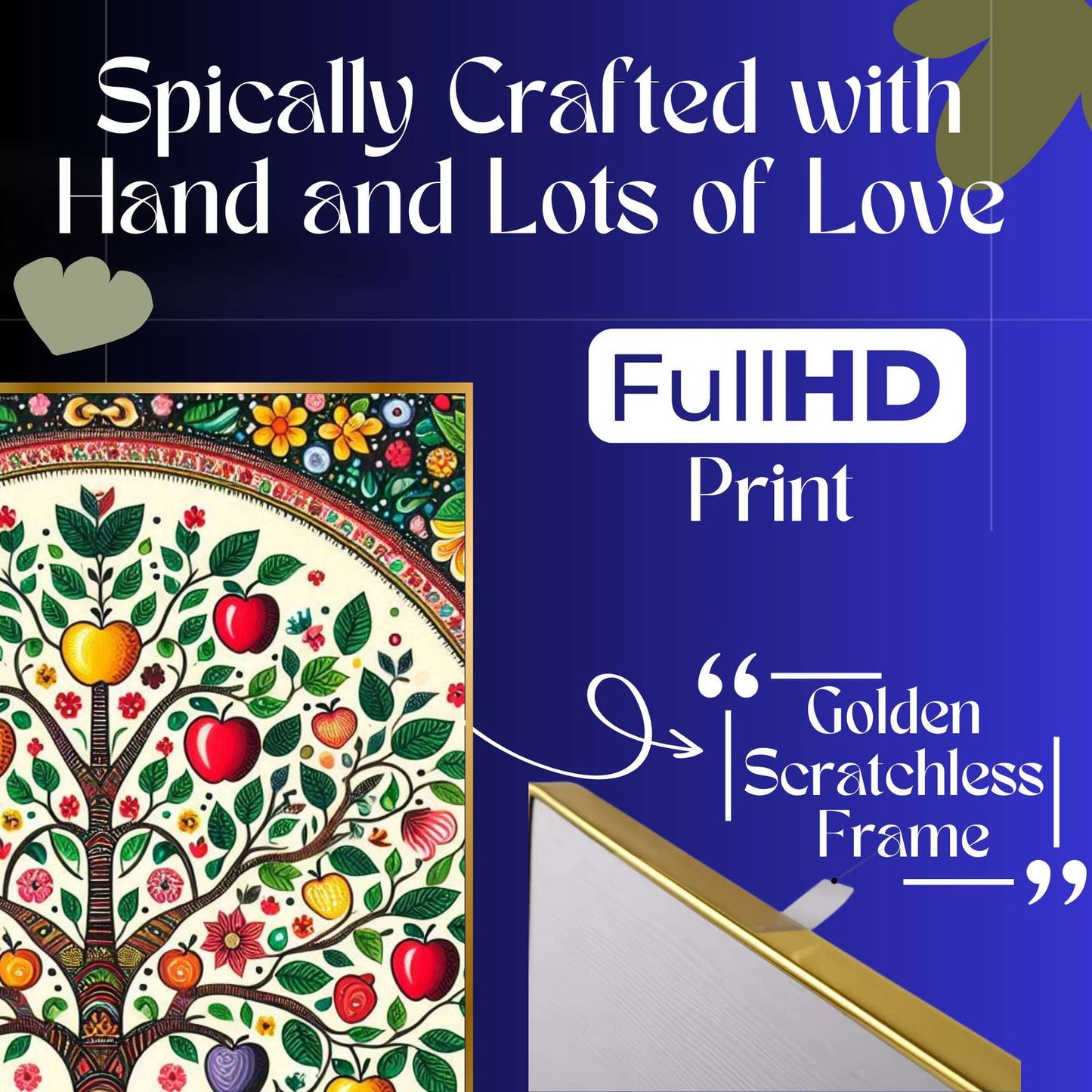 Set of Four Wall Paintings for Wall Dacoration Golden Framed Wall Paintings for Living Room & Bedroom Wall Art for Home Decoration & Office Wall Décor (13×10 inch CH-GD4-7)