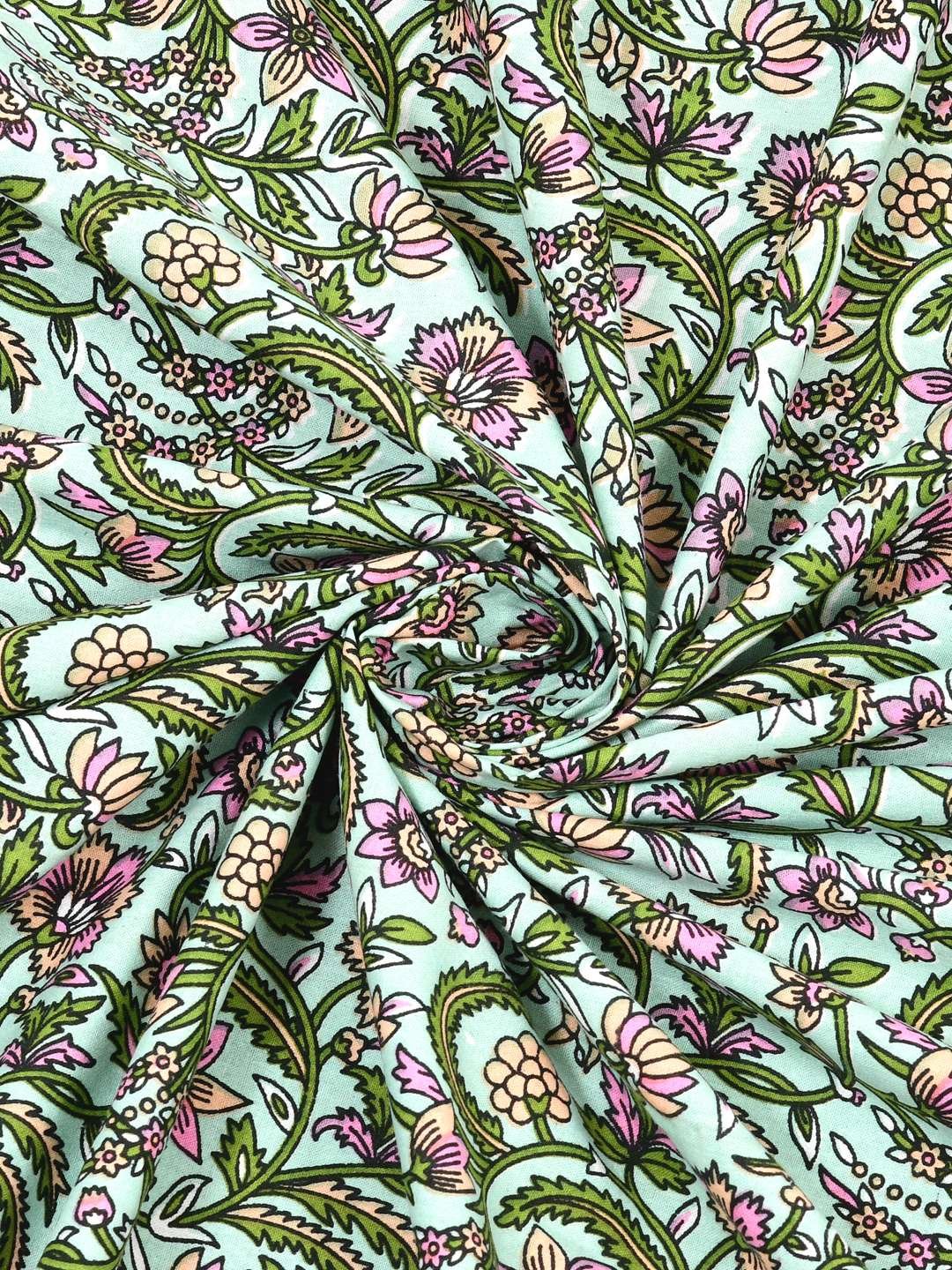 100% Pure Cotton Traditional Printed Bedsheet for Double Bed King Size Bedsheet with 2 Pillow Covers