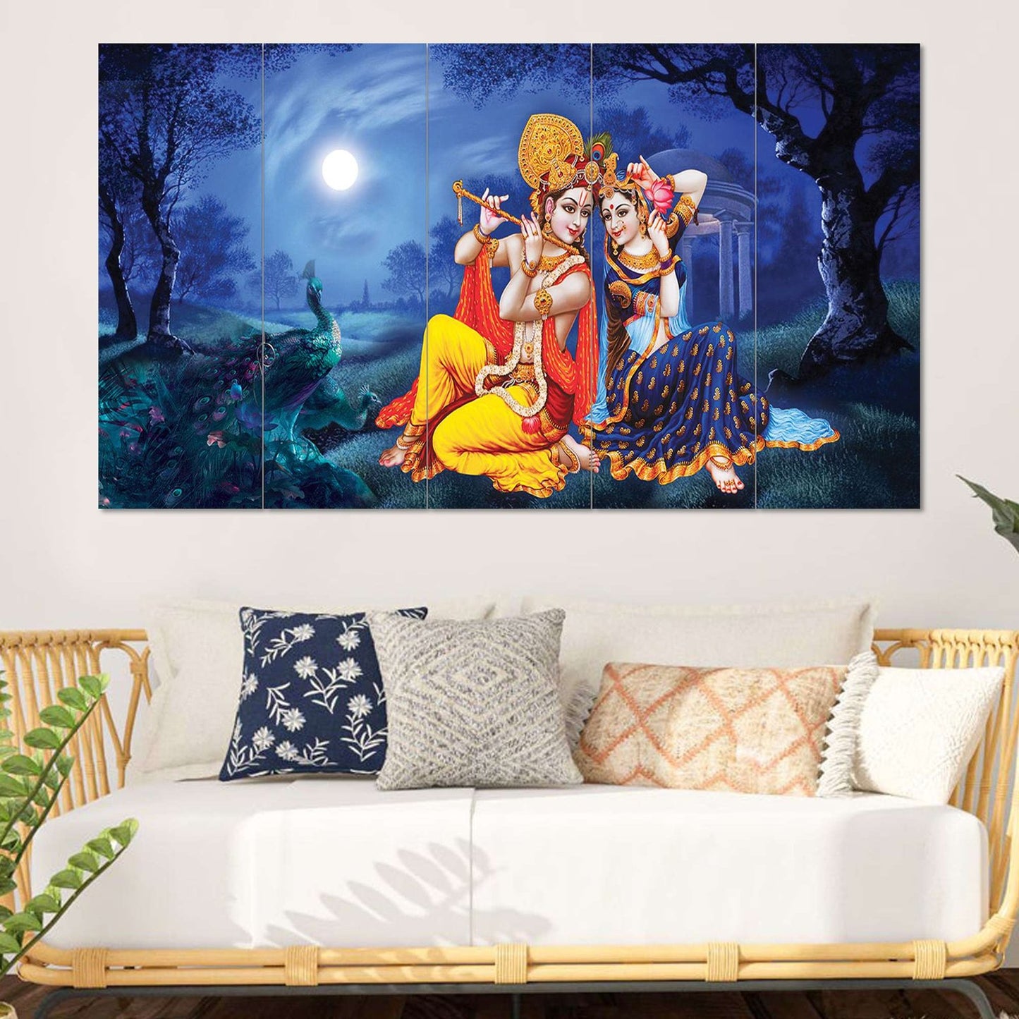 Set Of 5 Wooden Framed Wall Paintings