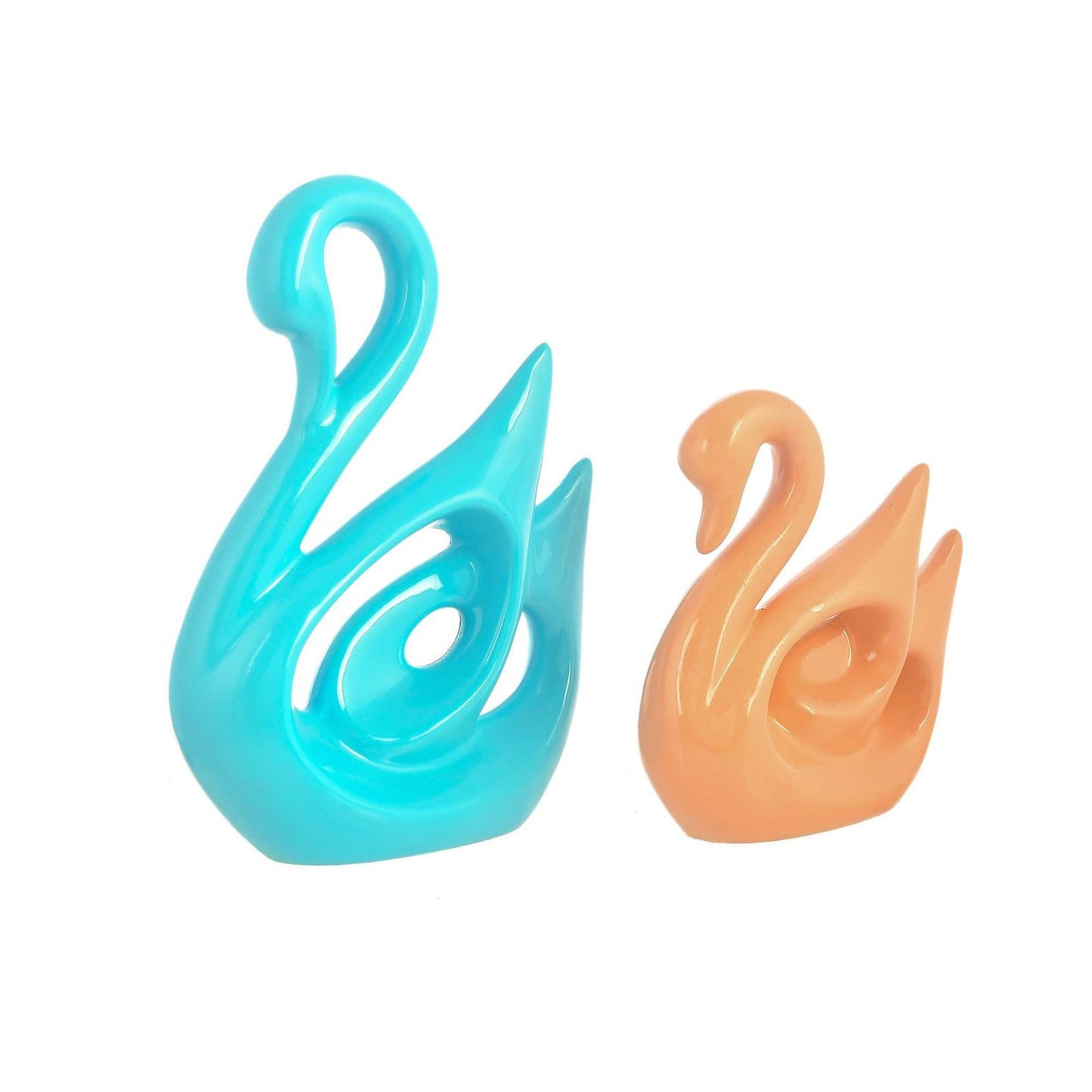Polyresin Swan Pair