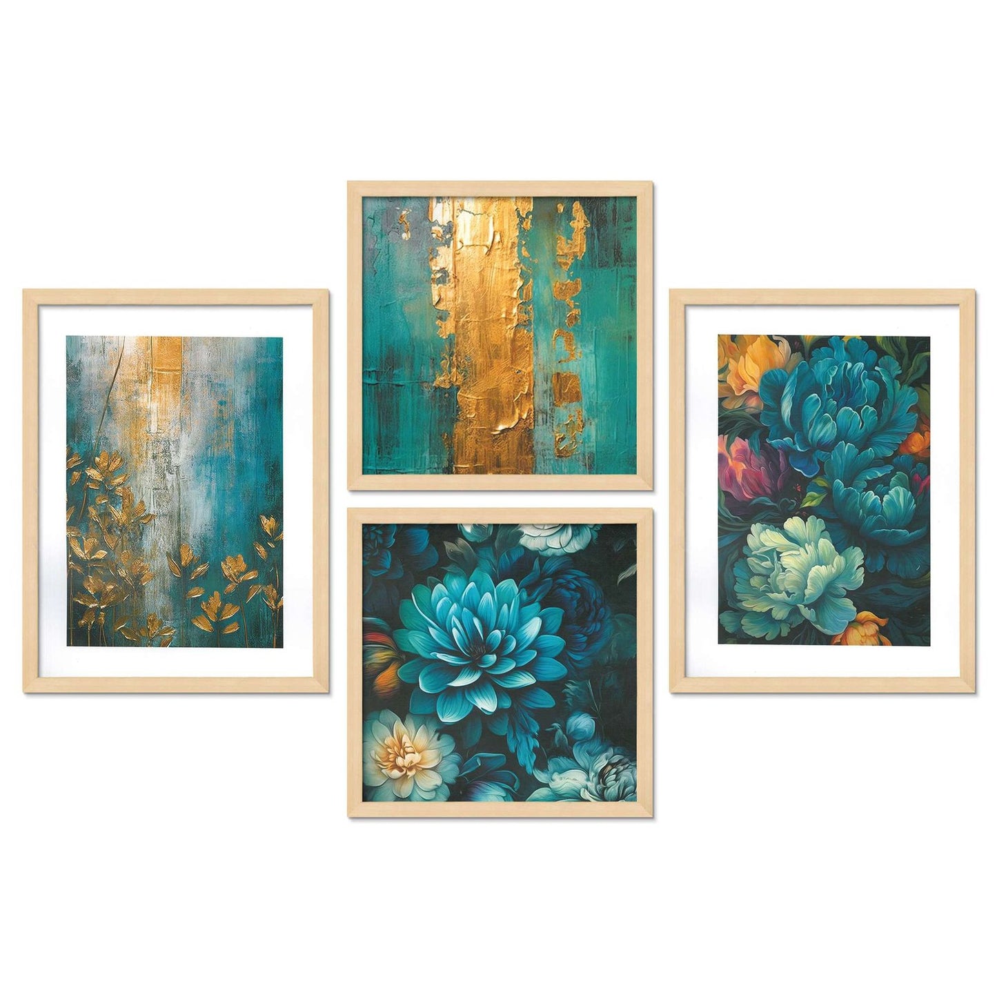 SET OF 4 DIGITAL WALL PAINTING