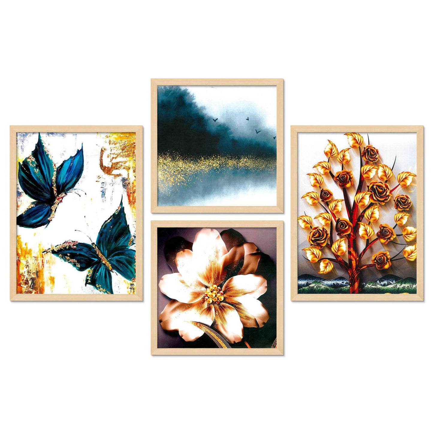 SET OF 4 DIGITAL WALL PAINTING
