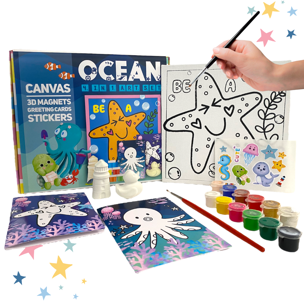 4 In 1 Canvas Set Ocean