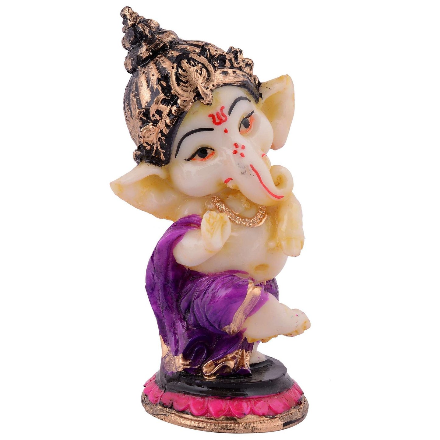 Ganesha Statue Idol Shriganesh Bhagwan Murti / Home, Office Decor / Car Dashboard / Side Table Brass Ganpati / Lord Vinayaka Statue / God of Luck & Success Sculpture / Gift Items