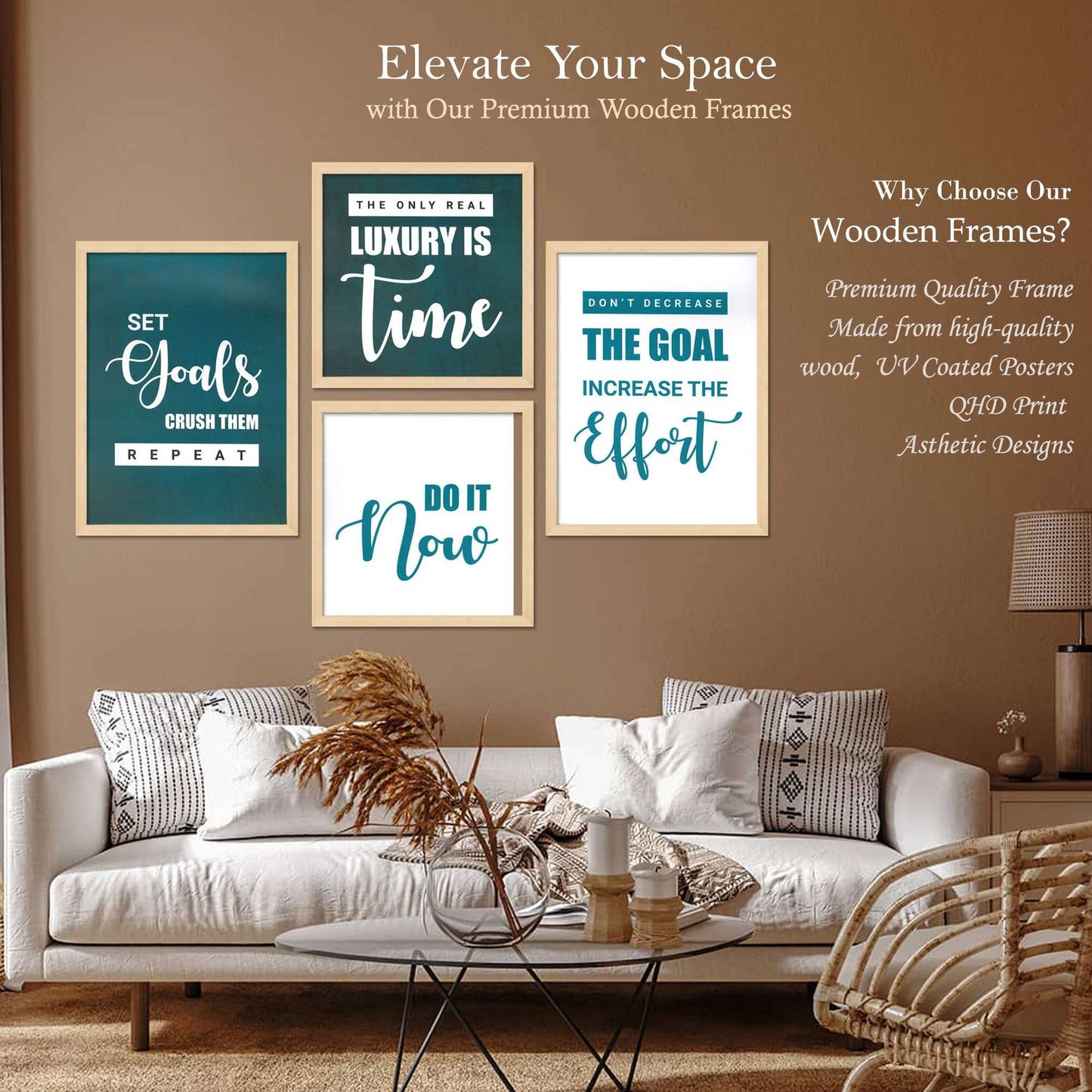 SET OF 4 DIGITAL WALL PAINTING