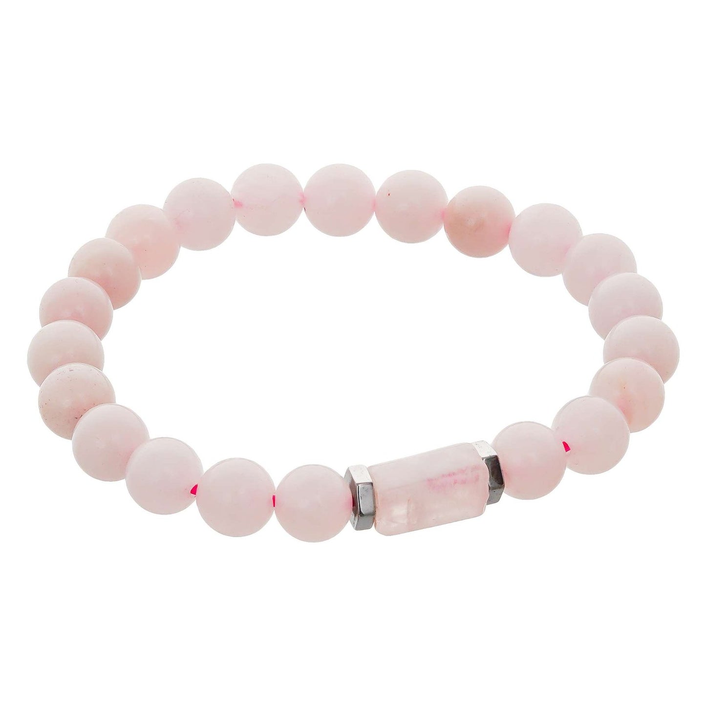 Rose Quartz Tumbler Bracelet for Women Men’s Gifts – Protection Healing Crystal Bracelet – 8mm Gemstone Beaded Adjustable