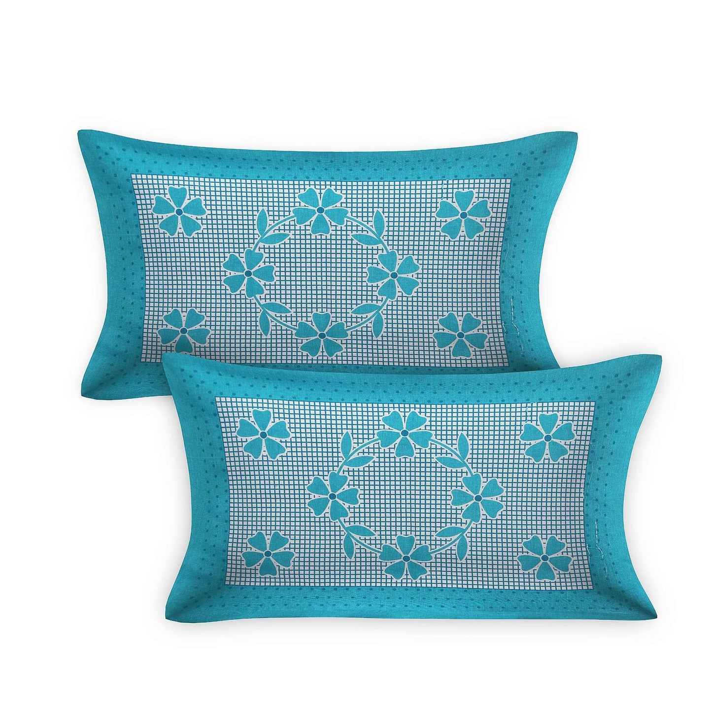 100% Pure Cotton Traditional Printed Bedsheet for Double Bed King Size Bedsheet with 2 Pillow Covers