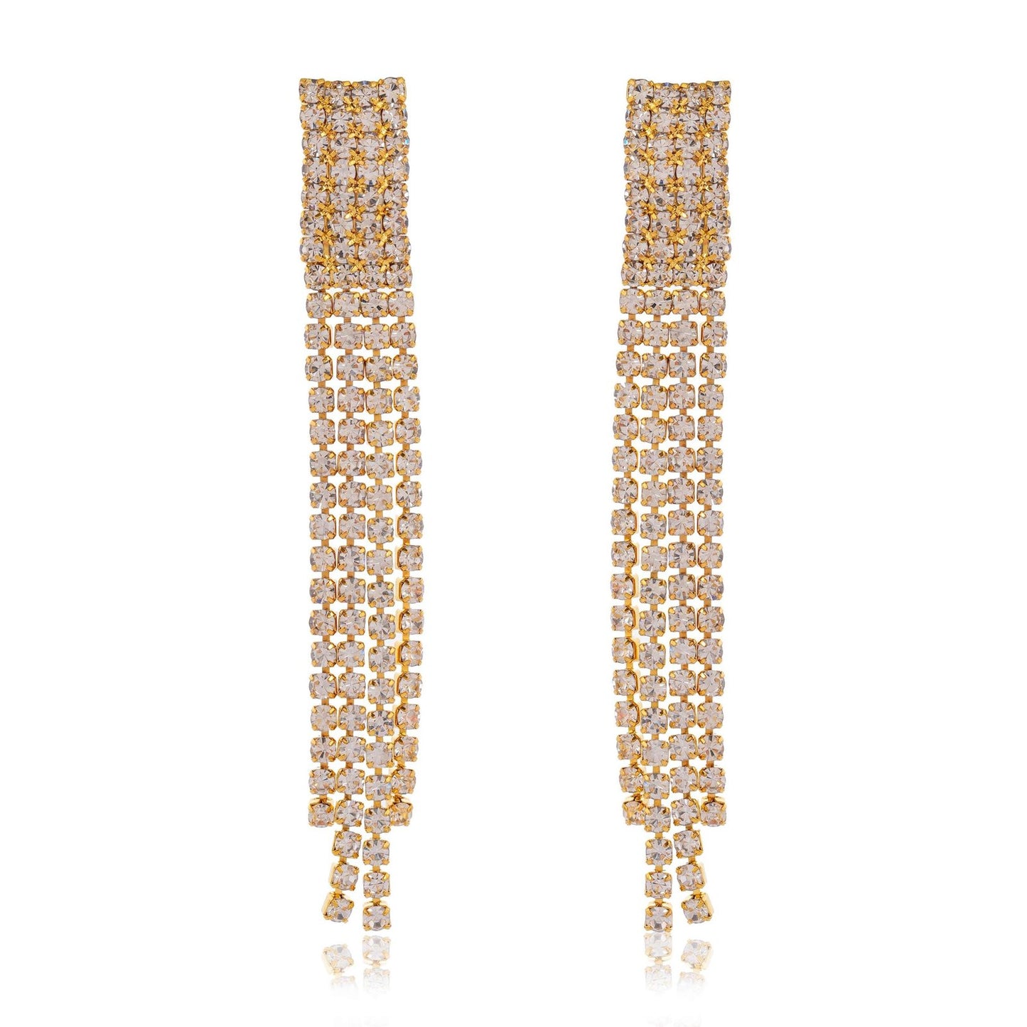 Women’s Rose Gold Color Long Danglers Earrings for Women Party Wear