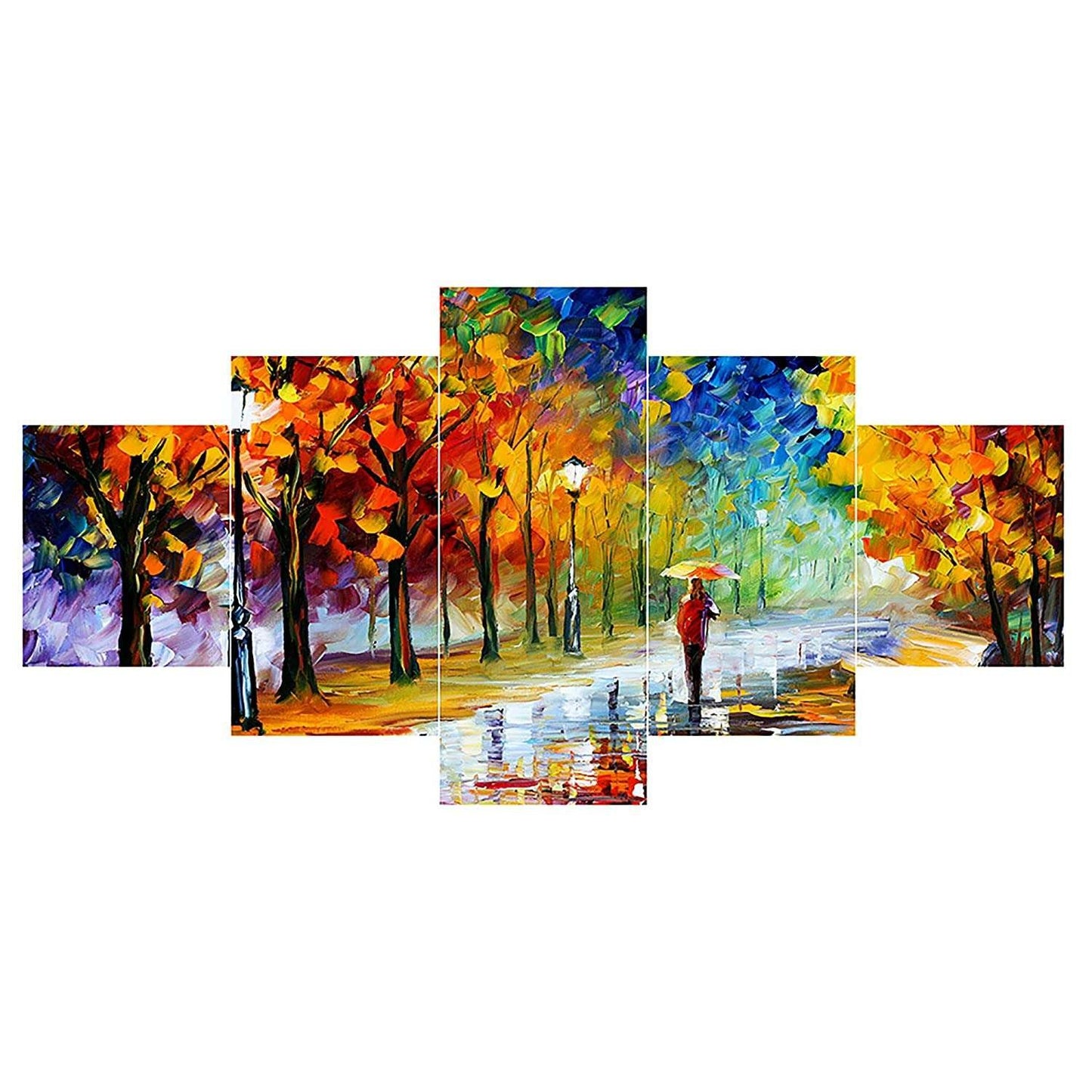 Modern Art Set of Five 3D Framed Paintings for Wall Decoration – Ideal for Home, Living Room, and Bedroom (125 x 60 CM)