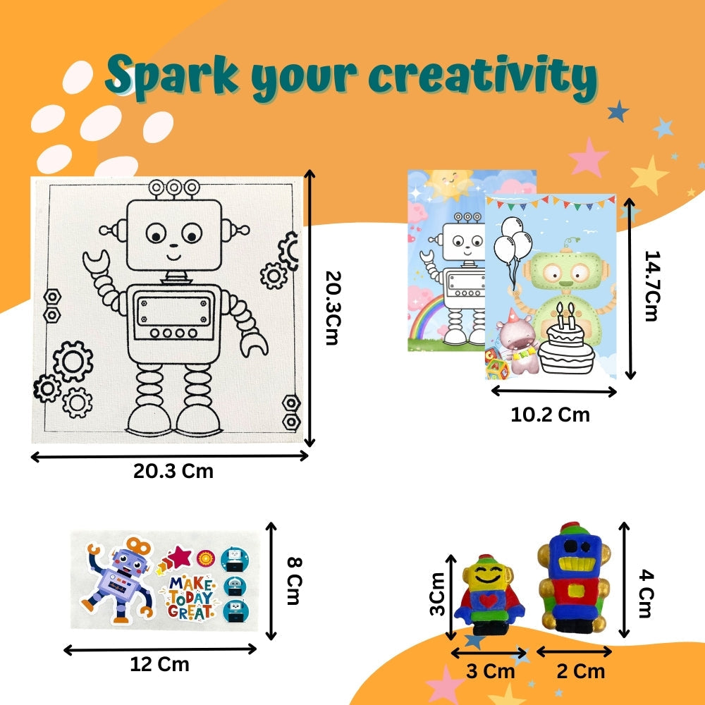 4 In 1 Canvas Set - Robot