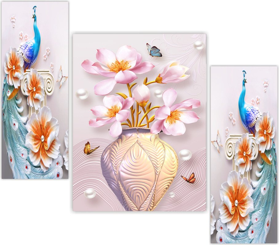 Set Of 3 Digital Wall Painting