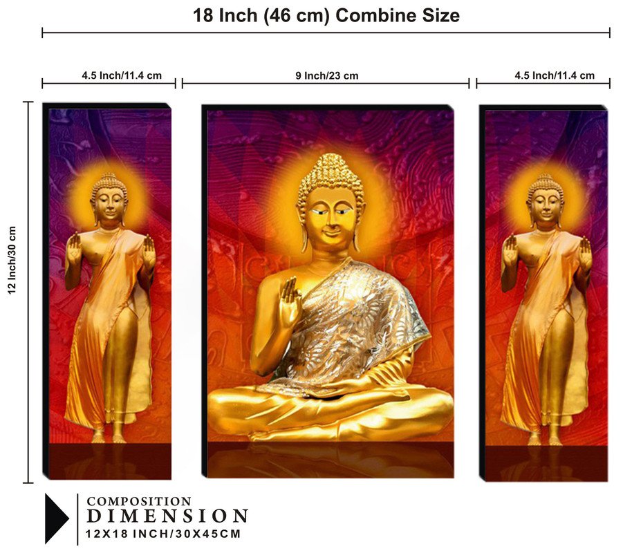 Set Of 3 Digital Wall Painting
