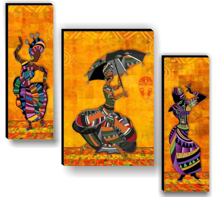 Set Of 3 Digital Wall Painting