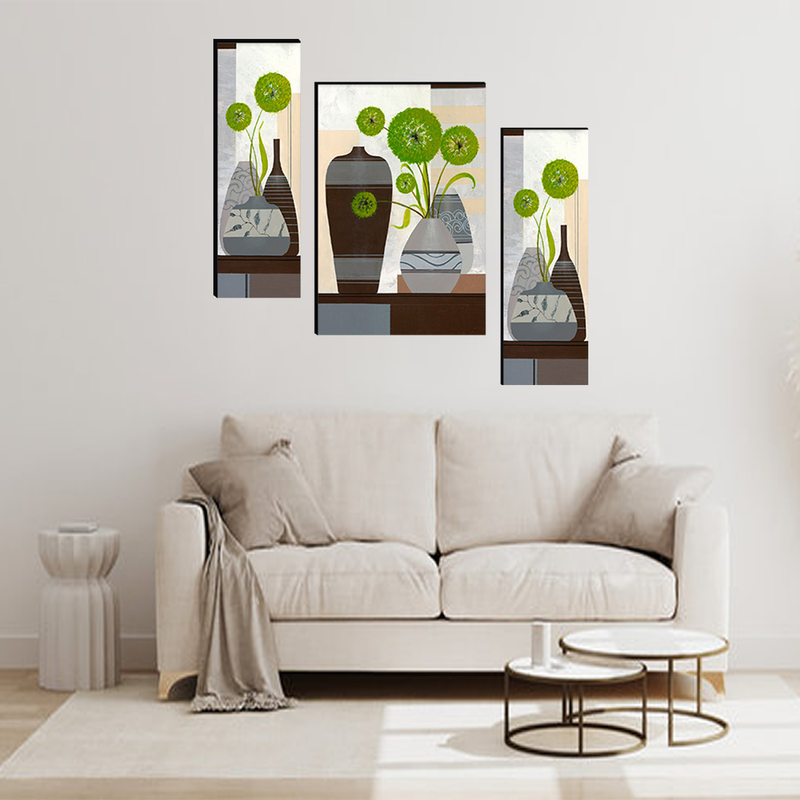Set Of 3 Digital Wall Painting