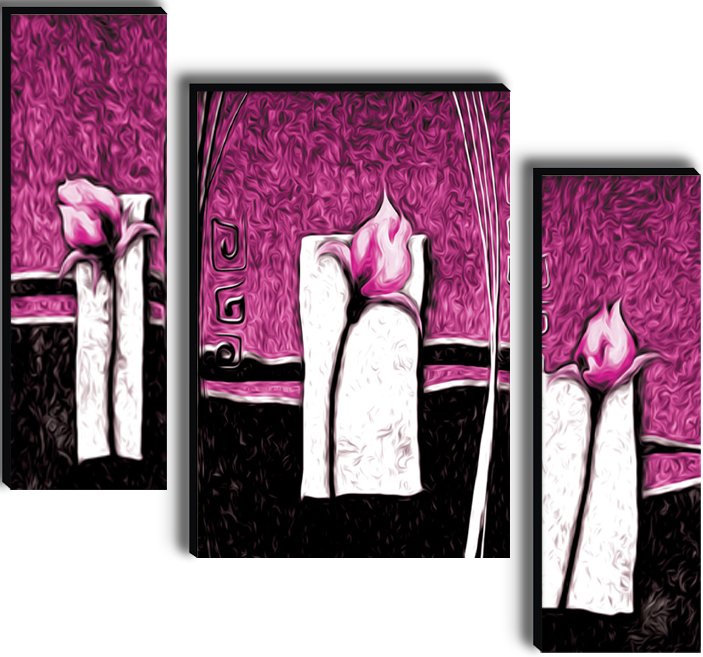 Set Of 3 Digital Wall Painting